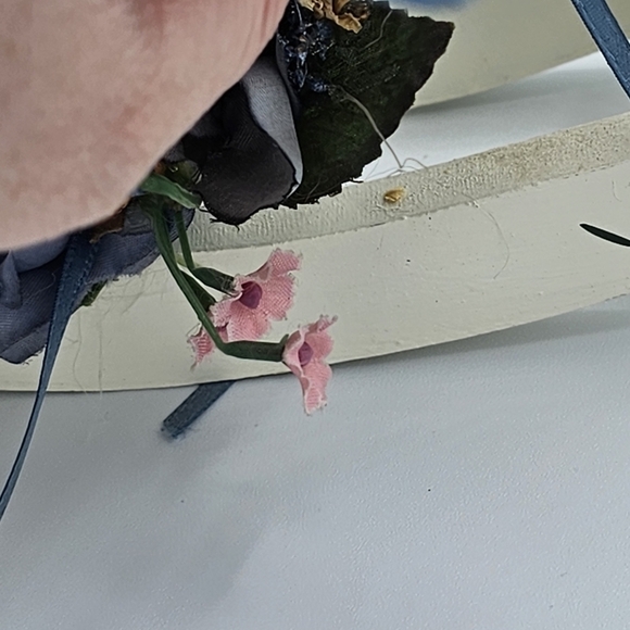 Vintage Shabby Chic Hand Carved White Mini Wooden Rocking Horse - Picture 8 of 8